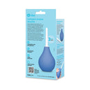 b-Vibe Compact Enema Douche Blue packaging featuring sleek design and user-friendly features.