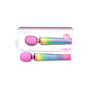 Le Wand Petite All That Glimmers Ombre Massager in vibrant ombre packaging, showcasing elegance and luxury.
