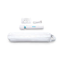 Le Wand Classique Petite Wand Massager with travel pouch, user guide, and charging cable.