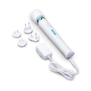 Le Wand Classique Rechargeable Wand Massager with interchangeable plugs and charging cable.