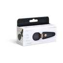 Le Wand Mini Micro Wand Black packaging showcasing its compact design and features for travel-friendly relaxation.