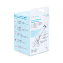 Le Wand Classique Hands-Free Massager Holder packaging with instructions for use and features outlined.