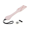 Peaches n CreaMe Chain Impressions Paddle with rose gold chains and faux leather for textured play.