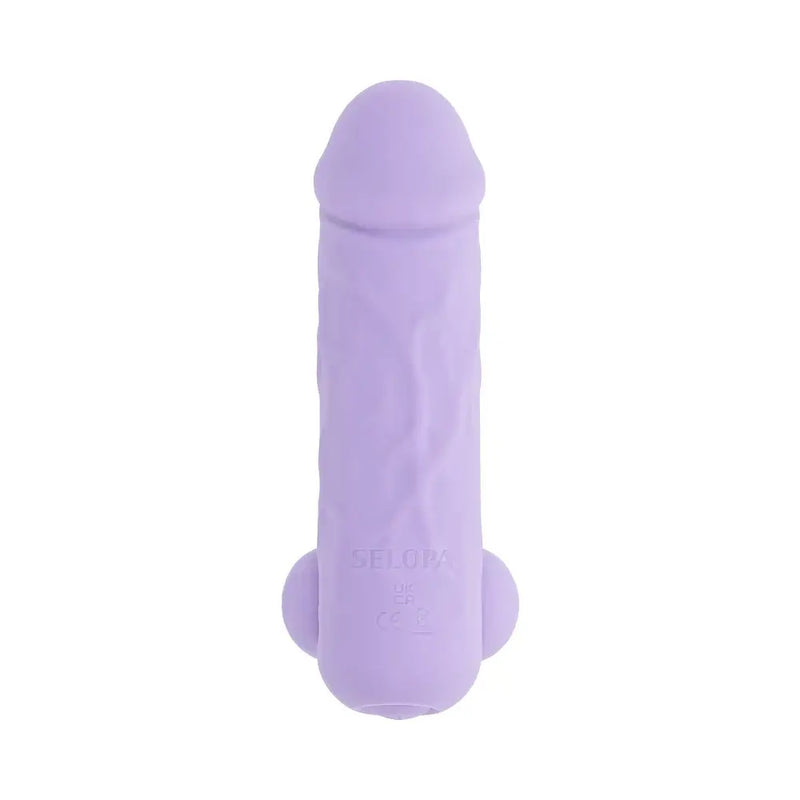 Selopa Ballsy Bullet Rechargeable with Sleeve Purple vibrator featuring silicone design and dual stimulation balls.