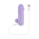 Selopa Ballsy Bullet Rechargeable with Sleeve Purple compact vibrator with USB charging cable.