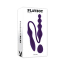 Playboy This and That Dual End Anal Plug and Vibrator Purple packaging with toys displayed.
