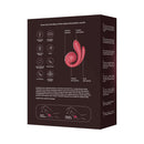 SVibe Snail Gizi Pro Vibrator Bordeaux packaging showcasing triple stimulation features and controls.