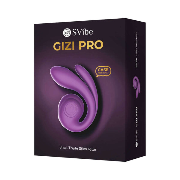 SVibe Snail Gizi Pro Vibrator Grapo packaging box featuring a Gizi Pro snail triple stimulator.