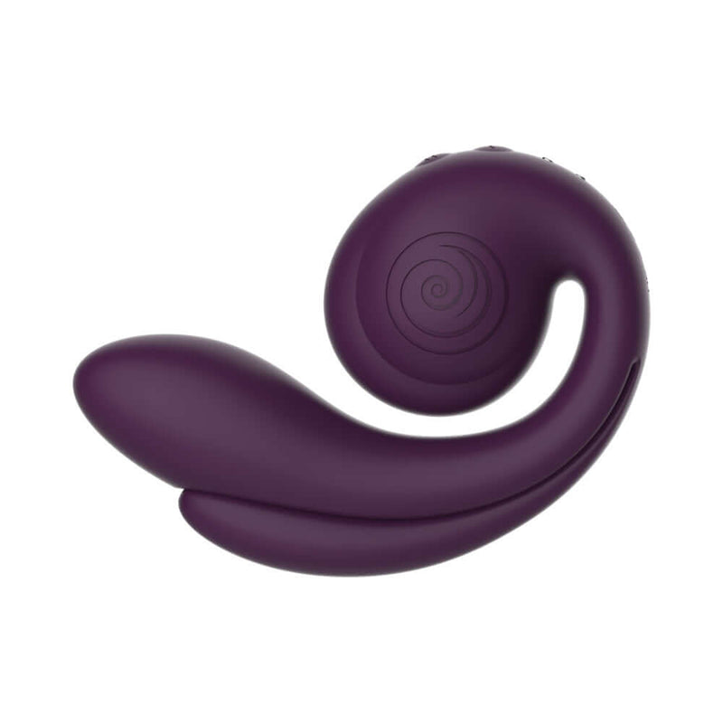 SVibe Snail Gizi Pro Vibrator Grapo in elegant purple design for dual-stimulation pleasure.