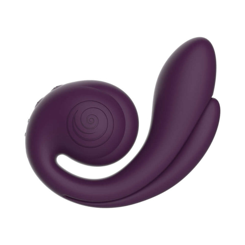 SVibe Snail Gizi Pro Vibrator Grapo in elegant purple design for dual-stimulation pleasure.