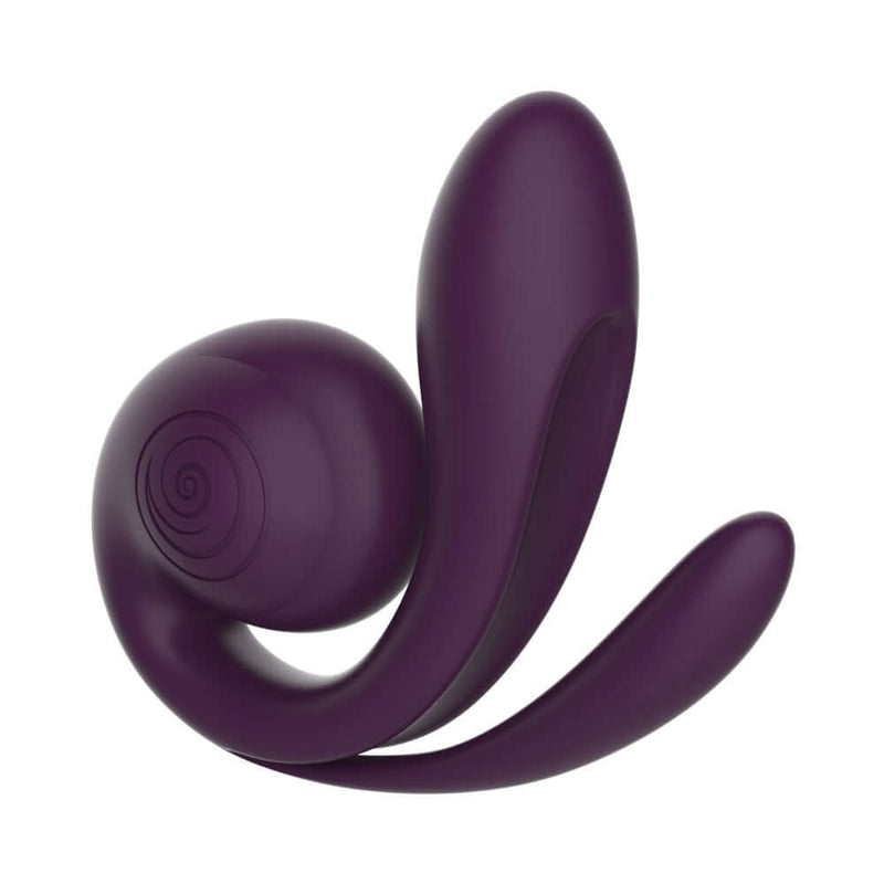 SVibe Snail Gizi Pro Vibrator Grapo in elegant purple design for dual-stimulation pleasure.