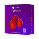 SVibe Snail Twinn Finger Vibrator Cherry packaging featuring a red twin vibrating device with clitoral hugging design.