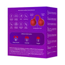 Packaging of SVibe Snail Twinn Finger Vibrator Cherry showcasing features and benefits.