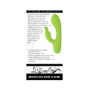 Brat Bunny Rechargeable Silicone Rabbit Vibrator Green with dual motors and textured G-spot head, perfect for pleasure.
