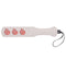 Peaches 'n CreaMe Peach Paddle by Sex&Mischief with peach-shaped cutouts, faux leather design, and wrist strap for playful spanking fun