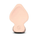 b-Vibe Slipskin Realistic Silicone Dildo 6 inch Girthy Cream base bottom view showing texture and design.