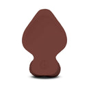 b-Vibe Slipskin Realistic Silicone Dildo 6 inch Girthy Brown displayed from the bottom view.