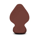 b-Vibe Slipskin Realistic Silicone Dildo 7 inch Girthy Brown showing its smooth, textured base and realistic design.
