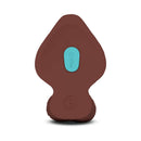 b-Vibe Slipskin Realistic Silicone Dildo 8 inch Girthy Brown - base view showcasing pressure-reactive silicone design.