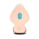 Base view of the b Vibe Slipskin Realistic Silicone Dildo 9 inches Girthy Cream showcasing its unique design.