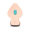 Base view of the b Vibe Slipskin Realistic Silicone Dildo 9 inches Girthy Cream showcasing its unique design.