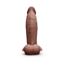 b-Vibe Slipskin Realistic Silicone Dildo 9 inches Girthy Brown - lifelike texture and design