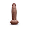 b-Vibe Slipskin Realistic Silicone Dildo 9 inches Girthy Brown - lifelike texture and design