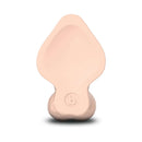 b-Vibe Slipskin Realistic Silicone Dildo 8 inch Curved Cream - underside view, showcasing its realistic design and texture.
