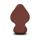 b-Vibe Slipskin Realistic Silicone Dildo 8 inch Curved Brown isolated on a white background