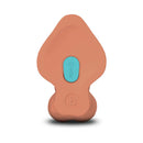 b-Vibe Slipskin Realistic Silicone Dildo 9 inch Curved Mocha featuring realistic design and pressure-reactive silicone.