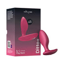 We-Vibe Ditto+ Remote Vibrating Anal Plug Cosmic Pink package and product display.