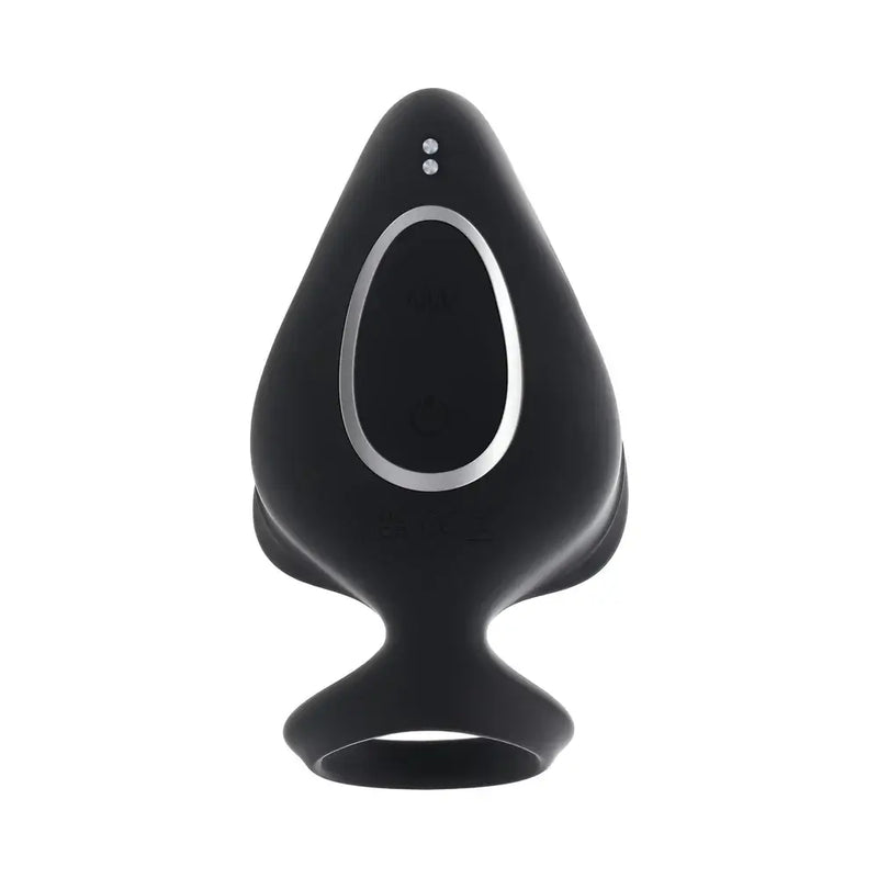 Ballin Out Silicone Rechargeable Prostate Massager Black, a sleek black prostate toy with a powerful vibrating shaft.