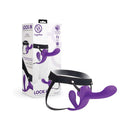 Together Lock-In Dual-Ended Vibrating Strap-on & Harness Set displayed with packaging.
