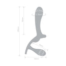 Together Lock-In Dual-Ended Vibrating Strap-on & Harness Set dimensions and measurements illustration.