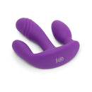 Together Blended Pleasure Remote Controlled Triple-Pronged Vibrator in purple, designed for deep, simultaneous stimulation.