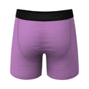 Shinesty Double Entendre Ball Hammock Pouch Underwear Small in playful purple color, featuring supportive pouch design.