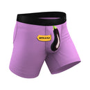 Shinesty Eggplant Ball Hammock Pouch Underwear Large with playful eggplant print and fly detail.