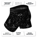 Shinesty Big Bang Glow in the Dark Pouch Underwear Medium with constellation print, featuring moisture-wicking and anti-bunching. 