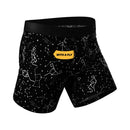 Shinesty The Big Bang Glow in the Dark Pouch Underwear 2XL featuring black constellation print and 'WITH A FLY' label.