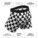 Shinesty Chest Mate Checkered Ball Hammock Underwear XL featuring black and white checkered design with enhancing pouch.