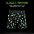 Shinesty Bare Back Bones Ball Hammock Pouch Underwear 2XL with glow-in-the-dark skeleton print.