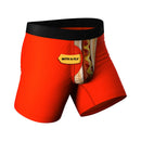 Shinesty Coney Islands Hot Dog Ball Hammock Underwear Medium with a playful hot dog print and functional fly.
