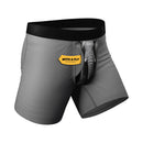 Shinesty Elephant Ball Hammock Pouch Underwear With Fly 3XL featuring playful gray elephant print and built-in support pouch.