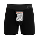 Shinesty Rear View Size Warning Ball Hammock Underwear XL with humorous warning print on front pouch.