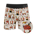 Shinesty Blackjack Ball Hammock Pouch Underwear With Fly 2XL featuring vintage playing card print design.