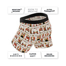 Shinesty Blackjack Ball Hammock Pouch Underwear With Fly 2XL featuring vintage playing card print and anti bunching design.