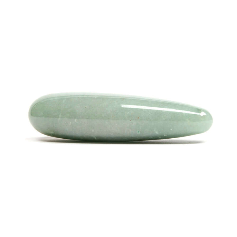 Chakrubs Indian Jade Original Green Aventurine Wand, hand-carved pleasure and healing tool made from green aventurine.