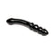 Chakrubs Xaga Viper Obsidian Wand showcasing its sleek, hand-carved design and ridged shape.