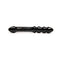 Chakrubs Xaga Viper Obsidian Wand, hand-carved black pleasure tool with distinctive ridges and curves.