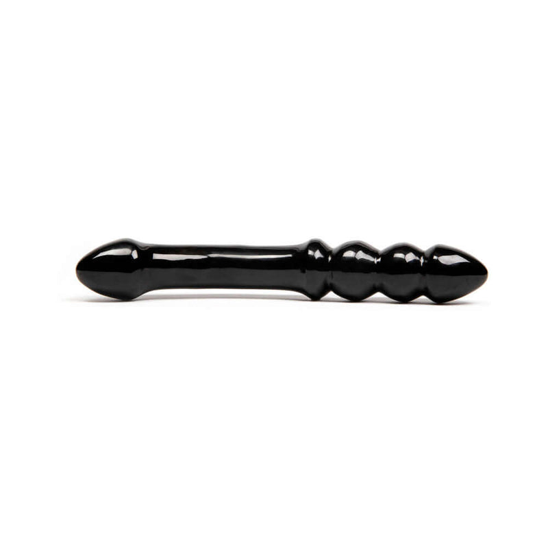 Chakrubs Xaga Viper Obsidian Wand, hand-carved black pleasure tool with distinctive ridges and curves.